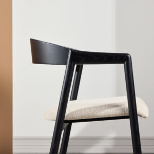 Långön – Chaise de salle à manger – Beige, Noir – 56 x 77 x 53 cm