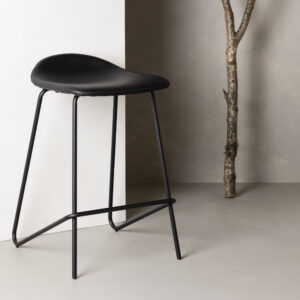 Grebbestad – Chaise de bar – Noir – 46 x 72 x 41 cm