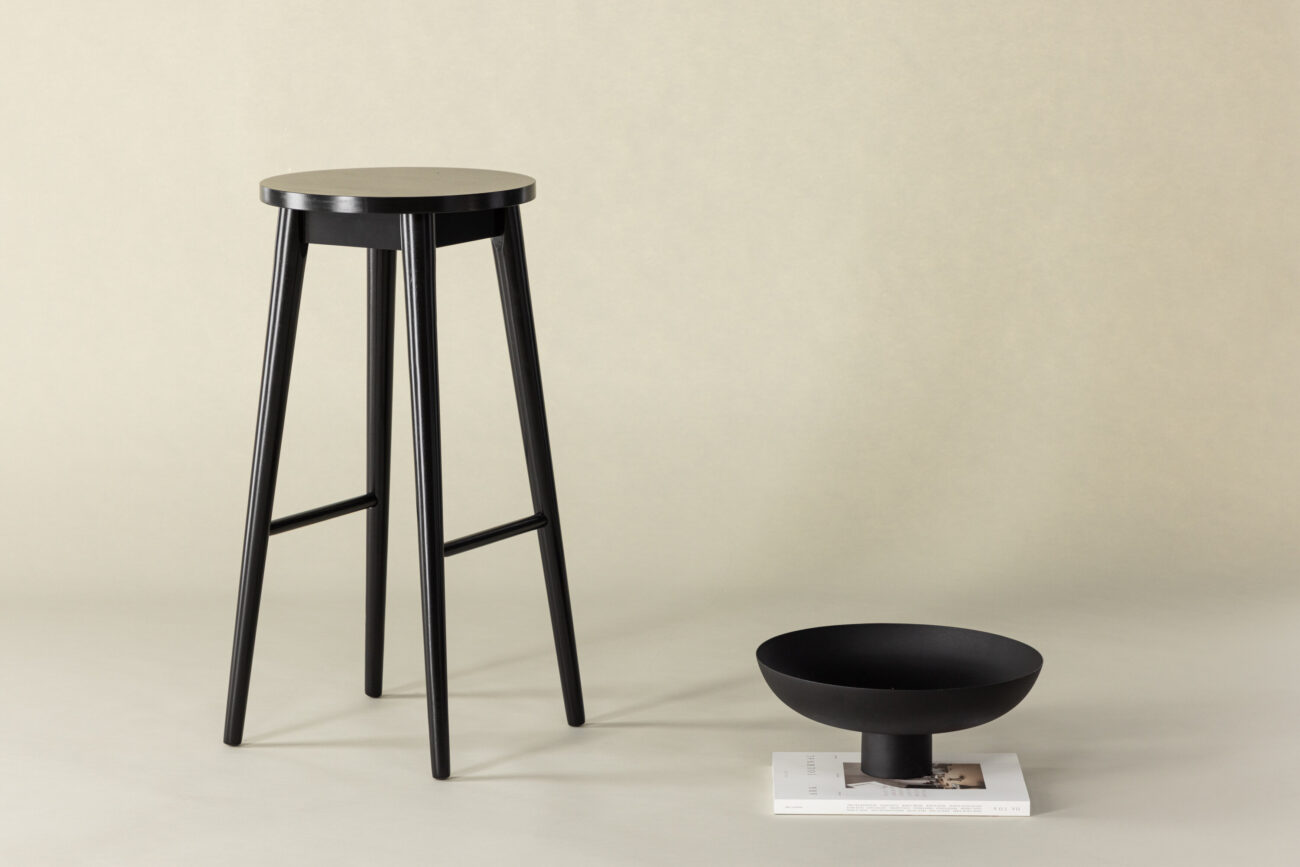 Mollösand – Chaise de bar – Noir – 36 x 75 x 36 cm