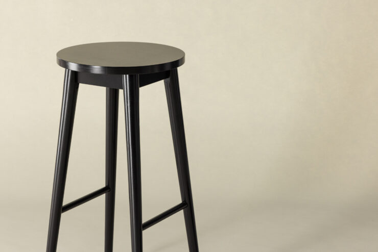 Mollösand – Chaise de bar – Noir – 36 x 75 x 36 cm