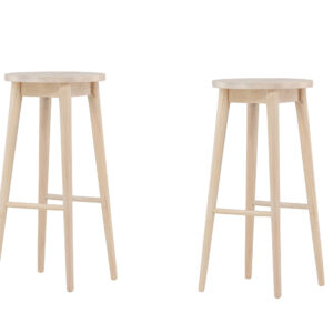 Mollösand – Chaise de bar – Blanchi – 36 x 75 x 36 cm
