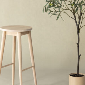 Mollösand – Chaise de bar – Blanchi – 36 x 75 x 36 cm
