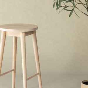 Mollösand – Chaise de bar – Blanchi – 36 x 75 x 36 cm