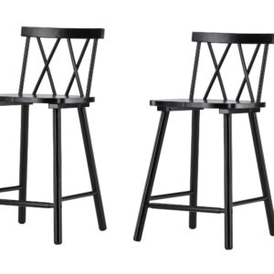 Mollöström – Chaise de bar – Noir – 44 x 90 x 43 cm
