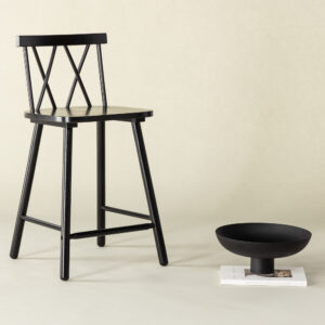 Mollöström – Chaise de bar – Noir – 44 x 90 x 43 cm