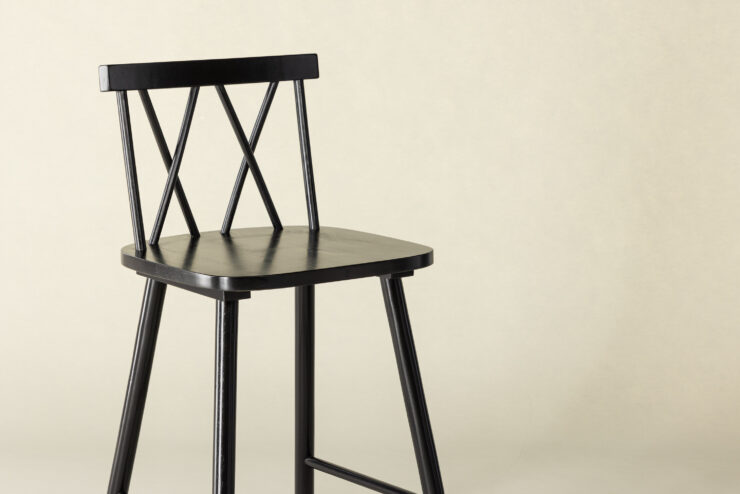 Mollöström – Chaise de bar – Noir – 44 x 90 x 43 cm