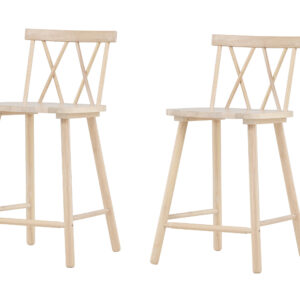 Mollöström – Chaise de bar – Blanchi – 44 x 90 x 43 cm