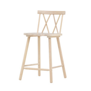 Mollöström – Chaise de bar – Blanchi – 44 x 90 x 43 cm