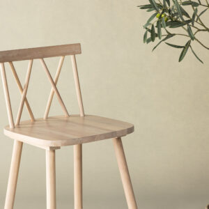 Mollöström – Chaise de bar – Blanchi – 44 x 90 x 43 cm