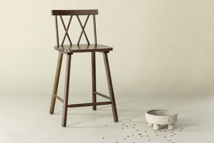 Mollöström – Chaise de bar – Moka – 44 x 90 x 43 cm