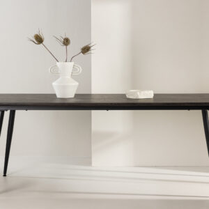 Keholmen – Table à manger rectangulaire – Noir, Marron – 220 x 100 cm