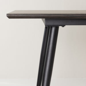 Keholmen – Table à manger rectangulaire – Noir, Marron – 220 x 100 cm