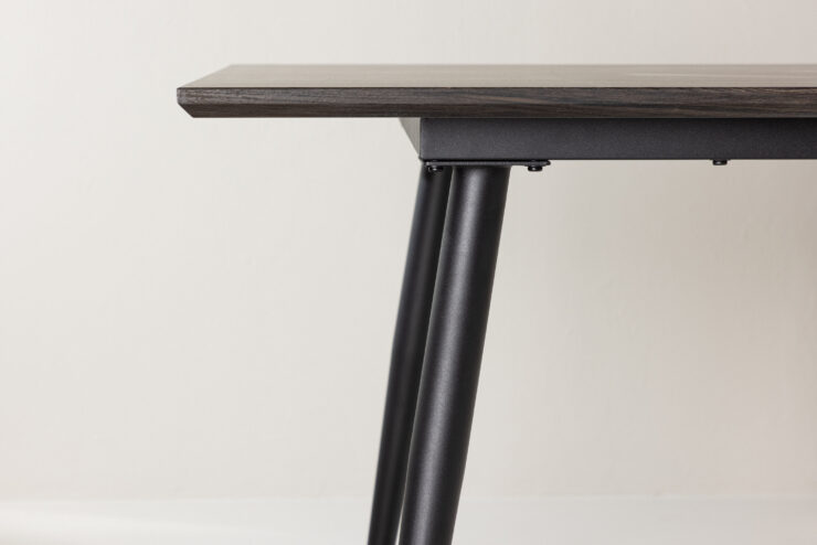 Keholmen – Table à manger rectangulaire – Noir, Marron – 220 x 100 cm