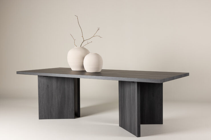 Bassholmen – Table à manger rectangulaire – Noir – 240 x 100 cm