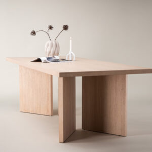 Bassholmen – Table à manger rectangulaire – Blanchi – 240 x 100 cm