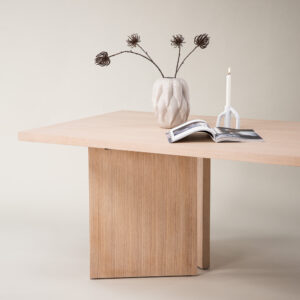 Bassholmen – Table à manger rectangulaire – Blanchi – 240 x 100 cm