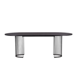 Hamneskär – Table à manger ovale – Noir – 220 x 110 cm