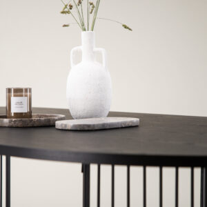 Hamneskär – Table à manger ovale – Noir – 220 x 110 cm