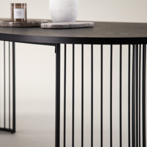 Hamneskär – Table à manger ovale – Noir – 220 x 110 cm