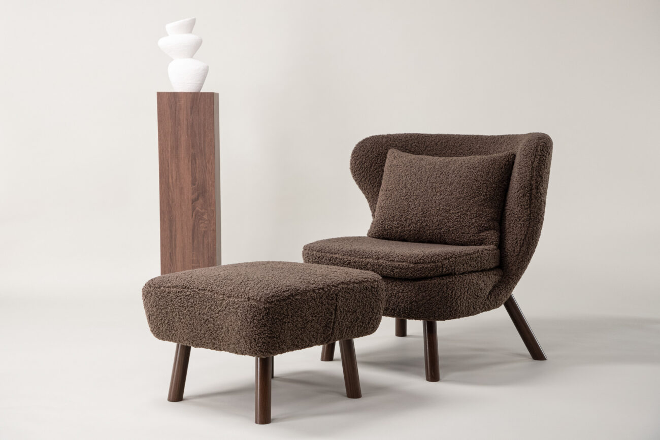 Ryxö – Fauteuil lounge – Marron – 85 x 80 x 61 cm