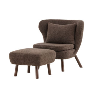 Ryxö – Fauteuil lounge – Marron – 85 x 80 x 61 cm
