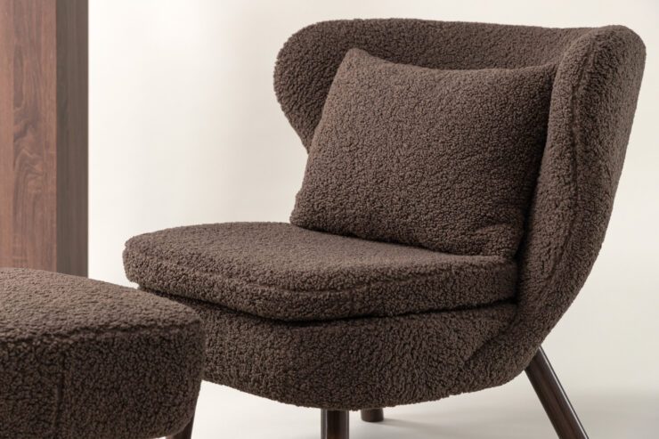 Ryxö – Fauteuil lounge – Marron – 85 x 80 x 61 cm