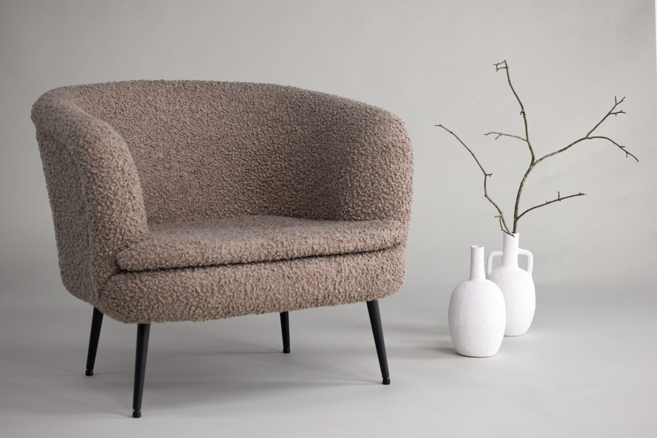 Nordkoster – Armchair – Noir, Beige – 80 x 75 x 81 cm