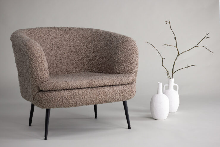 Nordkoster – Armchair – Noir, Beige – 80 x 75 x 81 cm