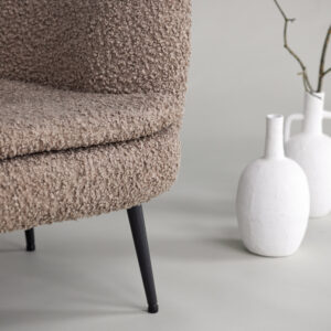 Nordkoster – Armchair – Noir, Beige – 80 x 75 x 81 cm