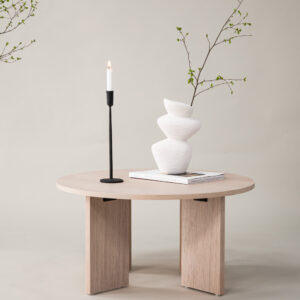 Askerön – Table basse – Blanchi – ⌀80 cm