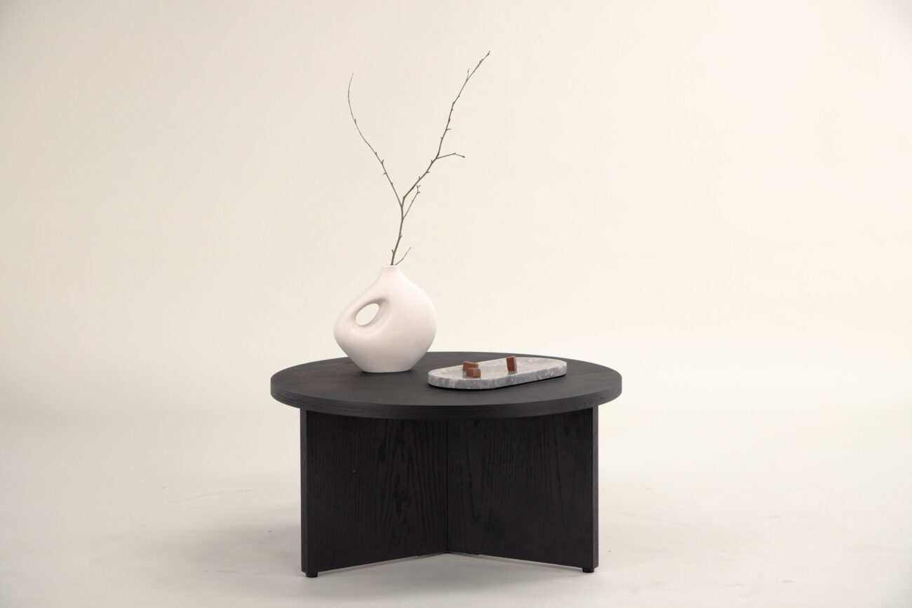 Saltö – Table basse – Noir – ⌀85 cm