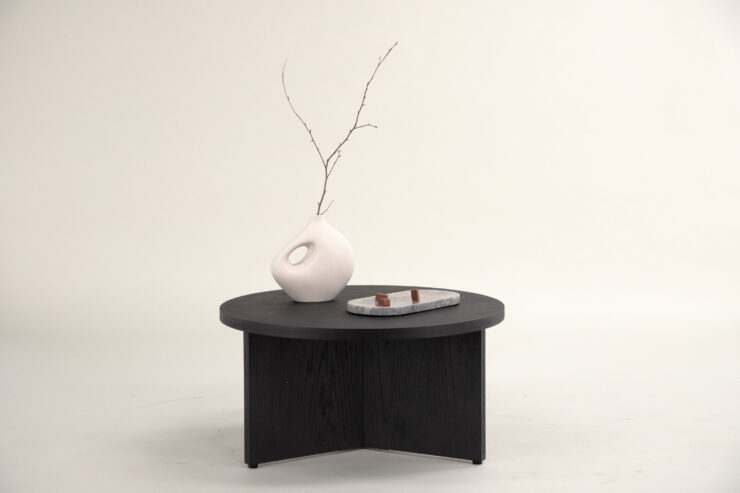 Saltö – Table basse – Noir – ⌀85 cm