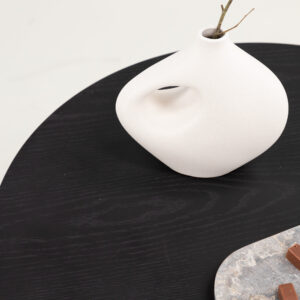 Saltö – Table basse – Noir – ⌀85 cm