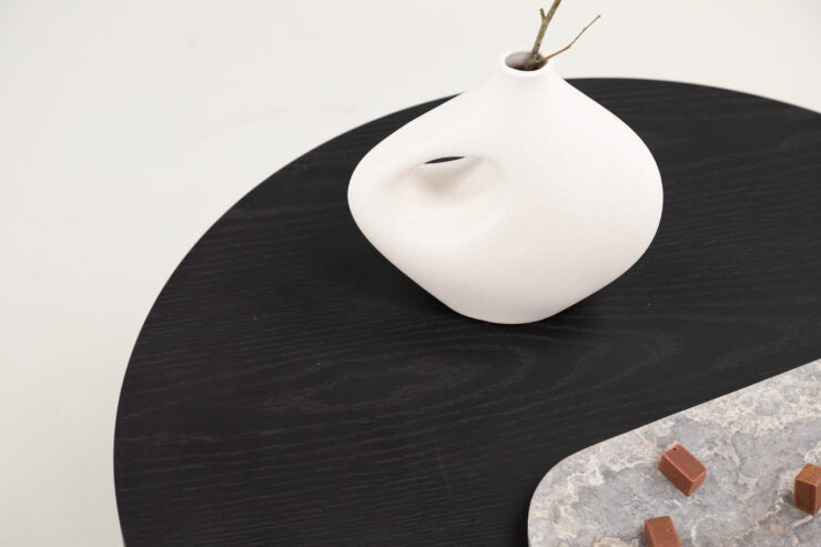 Saltö – Table basse – Noir – ⌀85 cm