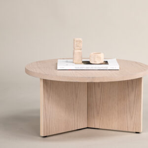 Saltö – Table basse – Blanchi – ⌀85 cm