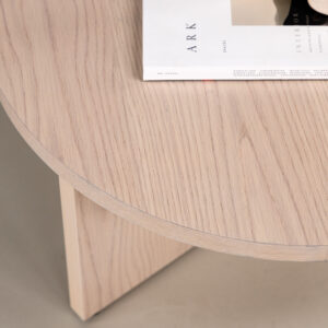 Saltö – Table basse – Blanchi – ⌀85 cm