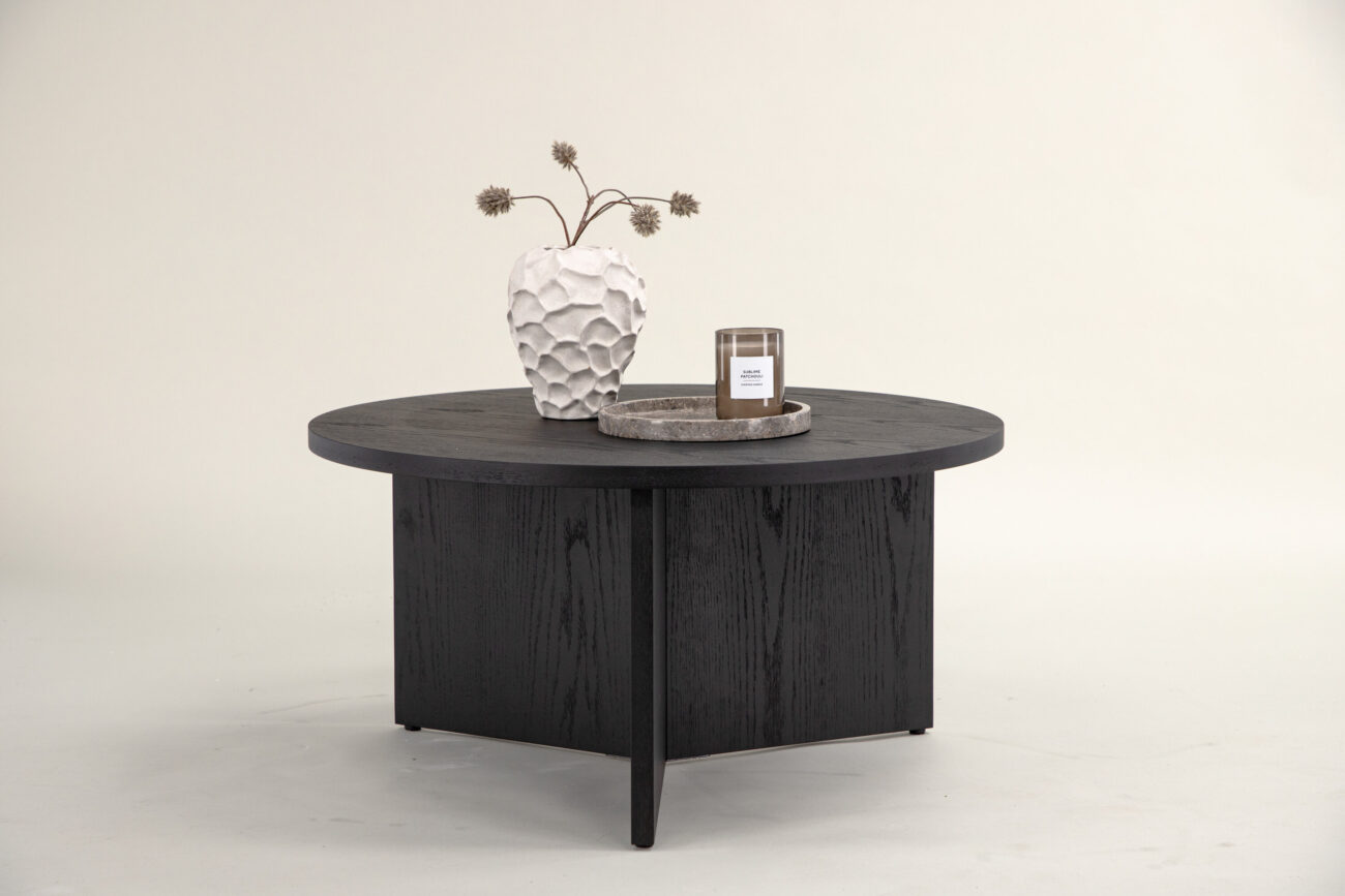 Saltö – Table basse – Noir – ⌀65 cm