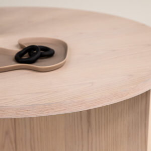 Saltö – Table basse – Blanchi – ⌀65 cm