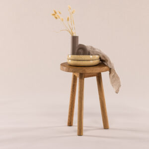 Bohus – Stool – Marron, Naturel – ⌀33 cm