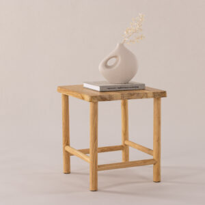 Noster – Stool – Blanchi, Naturel – 42 x 46 x 42 cm