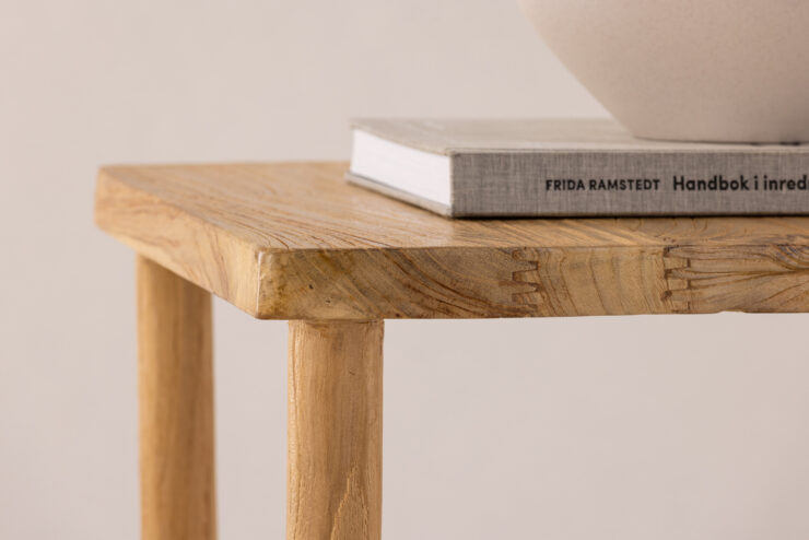 Noster – Stool – Blanchi, Naturel – 42 x 46 x 42 cm