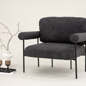Tillberga x Josefin Lustig – Armchair – Noir, Gris foncé – 87 x 83 x 95 cm