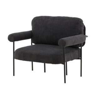 Tillberga x Josefin Lustig – Armchair – Noir, Gris foncé – 87 x 83 x 95 cm