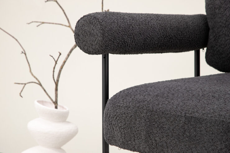 Tillberga x Josefin Lustig – Armchair – Noir, Gris foncé – 87 x 83 x 95 cm