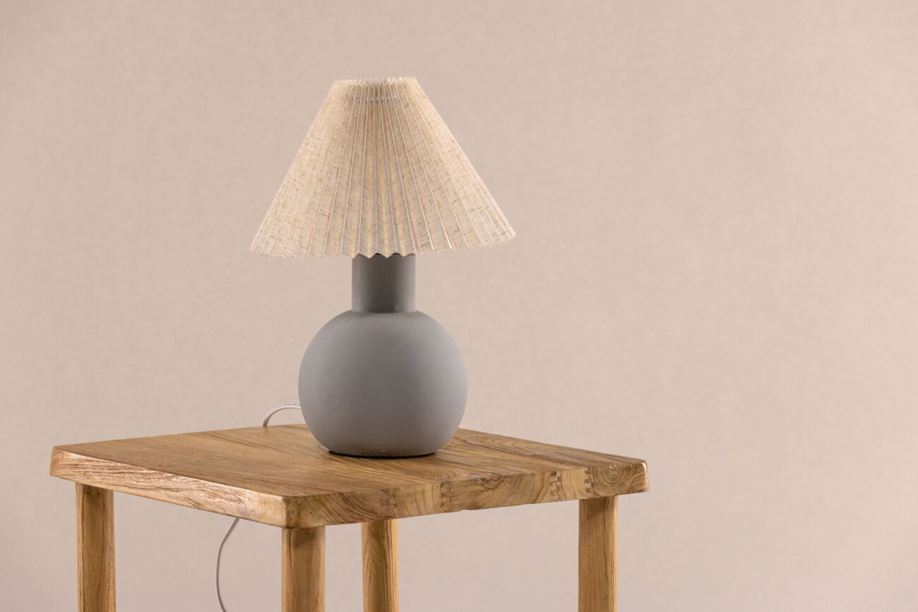 Älvsborg – Lampe à poser – Gris, Marron – ⌀25 cm