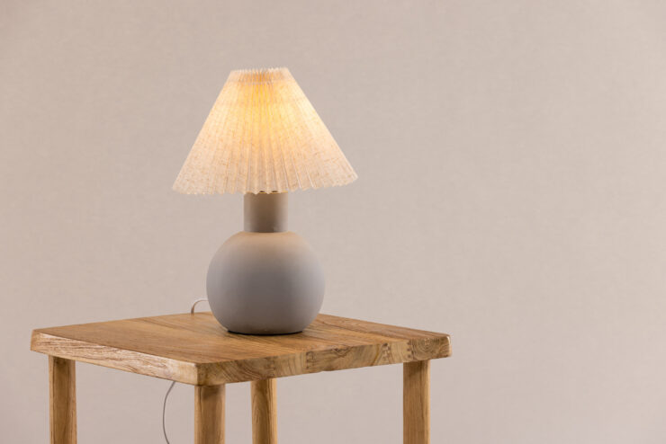 Älvsborg – Lampe à poser – Gris, Marron – ⌀25 cm