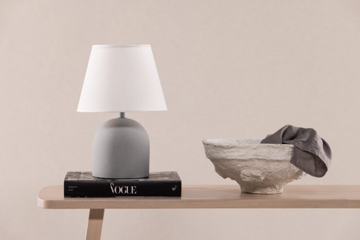 Styrsö – Lampe à poser – Beige, Noir, Gris – ⌀25 cm