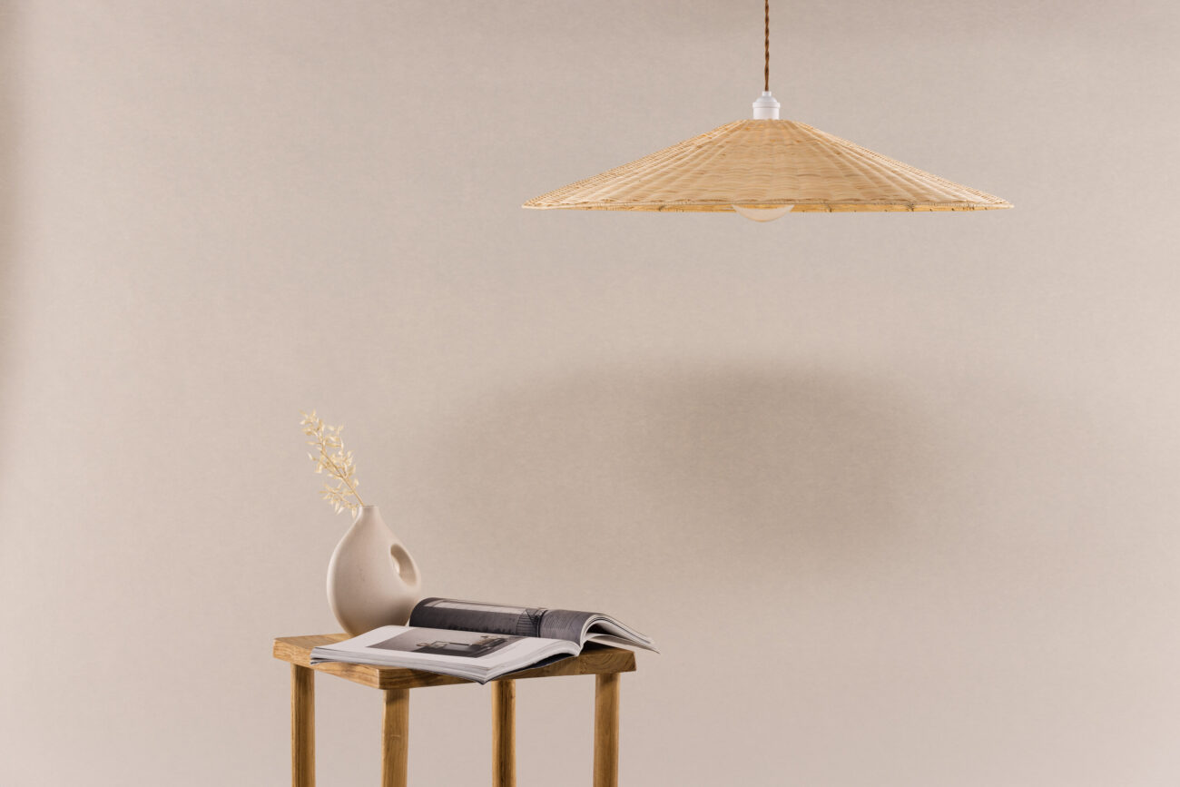 Herrestad – Suspension – Naturel, Blanc – 80 x 16 x 80 cm