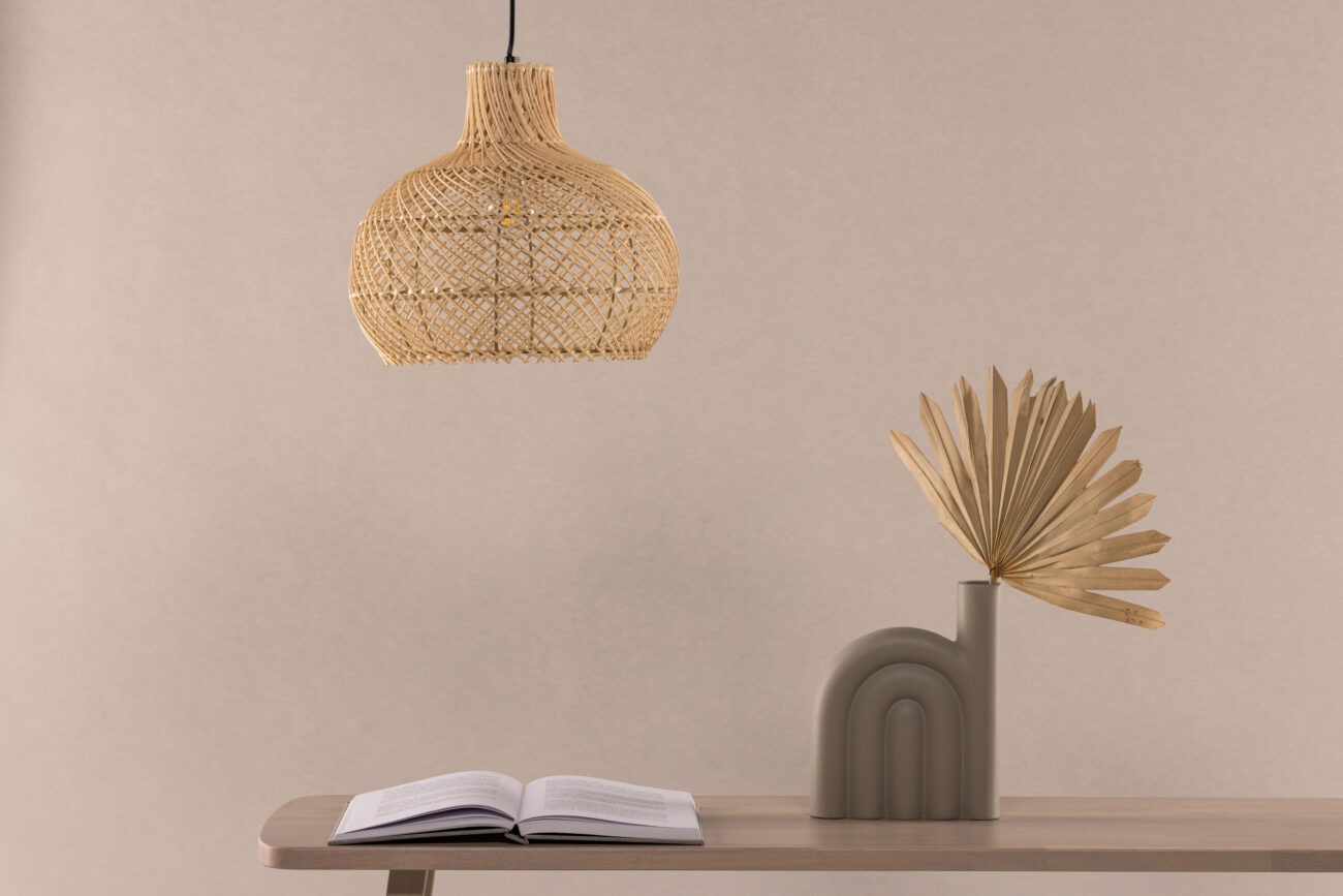 Varekil – Suspension – Naturel, Blanc – 35 x 30 x 35 cm