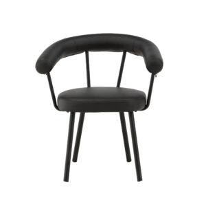 Västerås x Josefin Lustig – Chaise de salle à manger – Noir – 60 x 73 x 68 cm